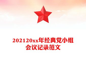 202120xx年經(jīng)典黨小組會(huì)議記錄范文