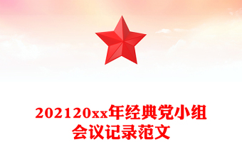 202120xx年經(jīng)典黨小組會議記錄范文