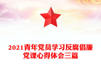 2021青年黨員學(xué)習(xí)反腐倡廉黨課心得體會三篇