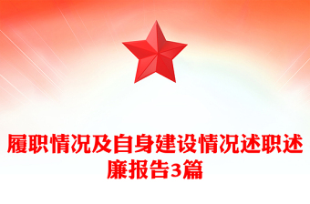 履職情況及自身建設(shè)情況述職述廉報告3篇