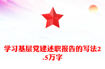 學(xué)習(xí)基層黨建述職報(bào)告的寫法2.5萬字