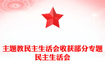主題教民主生活會收獲部分專題民主生活會