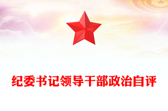 紀委書記領導干部政治自評