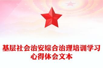 基層社會(huì)治安綜合治理培訓(xùn)學(xué)習(xí)心得體會(huì)文本