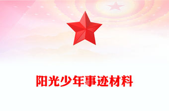 陽光少年事跡材料