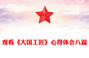 觀看《大國(guó)工匠》心得體會(huì)八篇