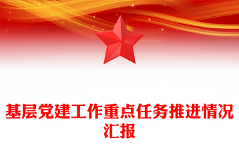 基層黨建工作重點任務(wù)推進情況匯報