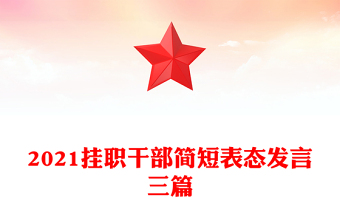 2021掛職干部簡(jiǎn)短表態(tài)發(fā)言三篇