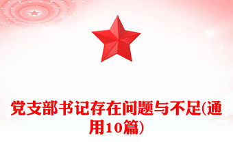 黨支部書記存在問(wèn)題與不足(通用10篇)