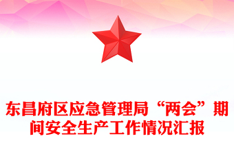 東昌府區(qū)應(yīng)急管理局“兩會(huì)”期間安全生產(chǎn)工作情況匯報(bào)