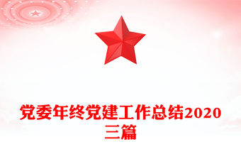 黨委年終黨建工作總結(jié)2020三篇
