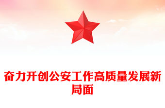 奮力開創公安工作高質量發展新局面