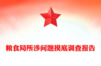 糧食局所涉問題摸底調(diào)查報(bào)告