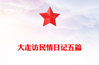 大走訪民情日記五篇