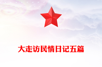 大走訪民情日記五篇