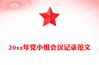 20xx年黨小組會議記錄范文