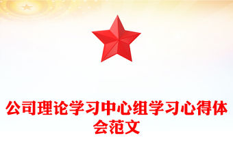 公司理論學習中心組學習心得體會范文