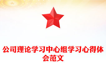 公司理論學習中心組學習心得體會范文