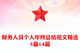 財務人員個人年終總結范文精選5篇14篇