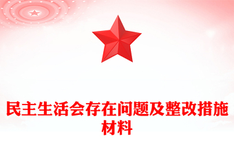 民主生活會存在問題及整改措施材料