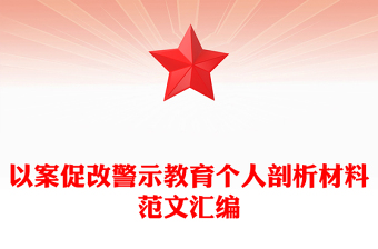 以案促改警示教育個人剖析材料范文匯編