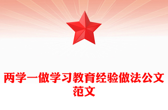 兩學(xué)一做學(xué)習(xí)教育經(jīng)驗(yàn)做法公文范文