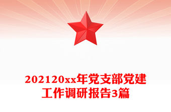 202120xx年黨支部黨建工作調(diào)研報(bào)告3篇