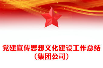 黨建宣傳思想文化建設工作總結（集團公司）