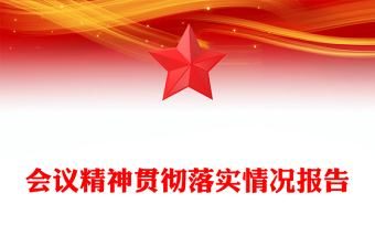 會(huì)議精神貫徹落實(shí)情況報(bào)告