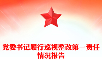 黨委書記履行巡視整改第一責(zé)任情況報(bào)告