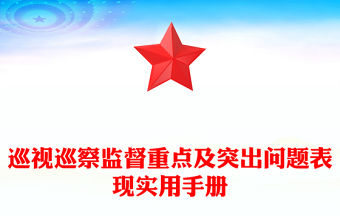 巡視巡察監督重點及突出問題表現實用手冊