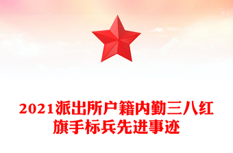 2021派出所戶籍內(nèi)勤三八紅旗手標(biāo)兵先進(jìn)事跡