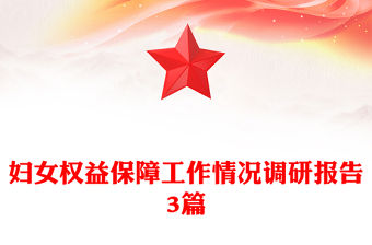 婦女權益保障工作情況調研報告3篇