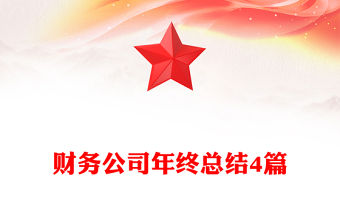 財(cái)務(wù)公司年終總結(jié)4篇