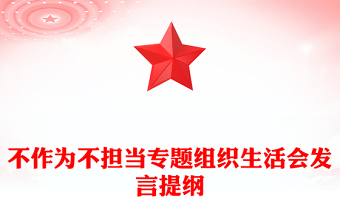 不作為不擔(dān)當(dāng)專題組織生活會發(fā)言提綱
