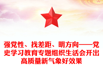 強黨性、找差距、明方向——黨史學(xué)習(xí)教育專題組織生活會開出高質(zhì)量新氣象好效果