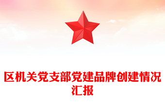 區(qū)機關黨支部黨建品牌創(chuàng)建情況匯報