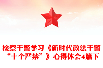 檢察干警學(xué)習(xí)《新時代政法干警“十個嚴(yán)禁”》心得體會4篇下