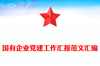 國有企業(yè)黨建工作匯報范文匯編
