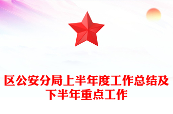 區(qū)公安分局上半年度工作總結(jié)及下半年重點(diǎn)工作