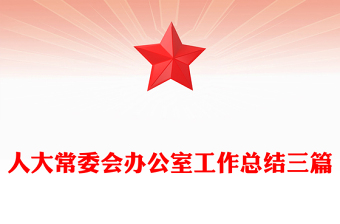 人大常委會辦公室工作總結三篇