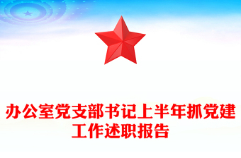 辦公室黨支部書記上半年抓黨建工作述職報(bào)告