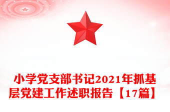 小學(xué)黨支部書記2021年抓基層黨建工作述職報(bào)告【17篇】