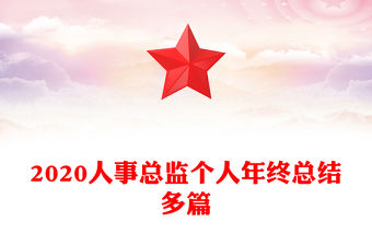 2020人事總監個人年終總結多篇