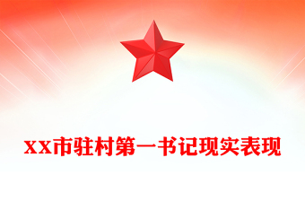 XX市駐村第一書(shū)記現(xiàn)實(shí)表現(xiàn)