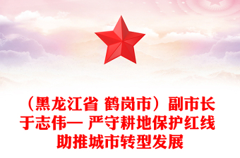 （黑龍江省 鶴崗市）副市長(zhǎng) 于志偉— 嚴(yán)守耕地保護(hù)紅線 助推城市轉(zhuǎn)型發(fā)展