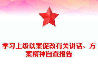 學習上級以案促改有關講話、方案精神自查報告
