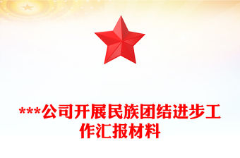 ***公司開(kāi)展民族團(tuán)結(jié)進(jìn)步工作匯報(bào)材料