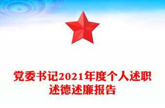 黨委書記2021年度個(gè)人述職述德述廉報(bào)告
