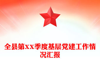 全縣第XX季度基層黨建工作情況匯報